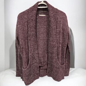 Drapers & Damon Petites Women's Purple Cardigan + Short Sleeve Shirt Twin Set PM